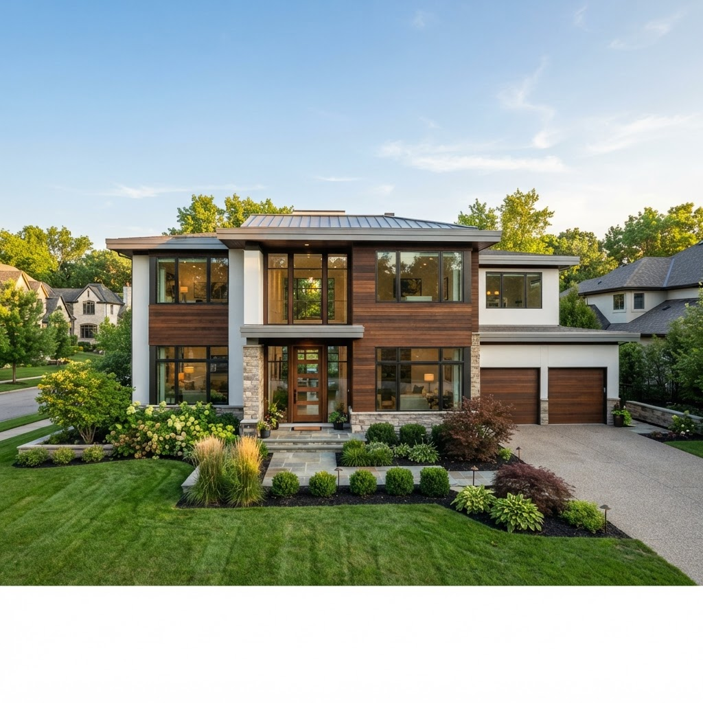 Exterior of a modern listed property
